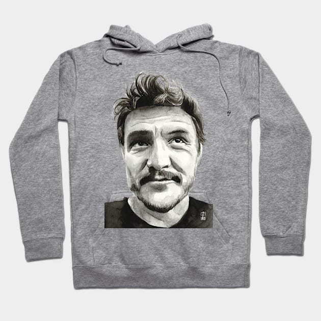 Pedro pascal Hoodie by Lucy Chambers Art 